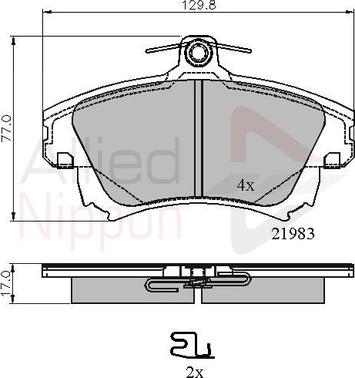 Comline ADB3813 - Kit pastiglie freno, Freno a disco autozon.pro