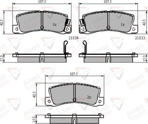 Comline ADB3839 - Kit pastiglie freno, Freno a disco autozon.pro