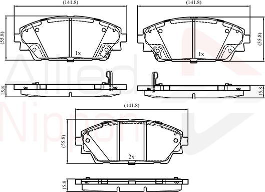 Comline ADB33527 - Kit pastiglie freno, Freno a disco autozon.pro