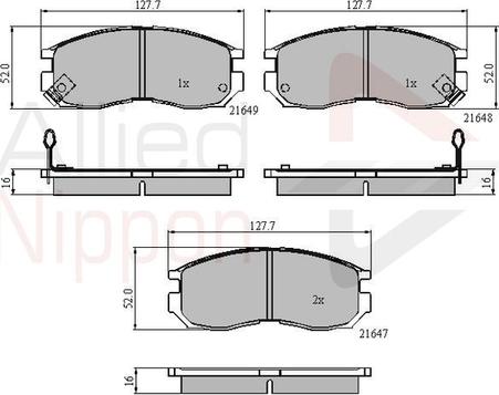 Comline ADB3363 - Kit pastiglie freno, Freno a disco autozon.pro