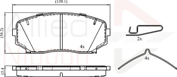 Comline ADB33003 - Kit pastiglie freno, Freno a disco autozon.pro