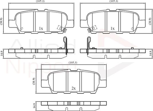 Comline ADB32445 - Kit pastiglie freno, Freno a disco autozon.pro