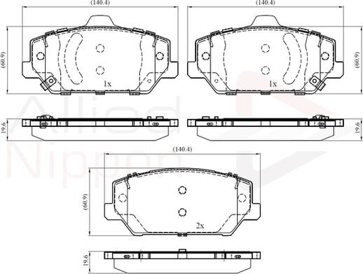 Comline ADB32440 - Kit pastiglie freno, Freno a disco autozon.pro