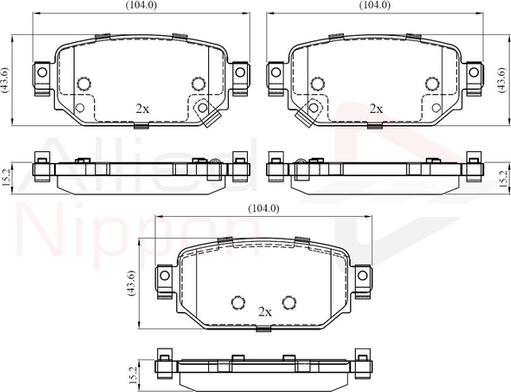 Comline ADB32442 - Kit pastiglie freno, Freno a disco autozon.pro