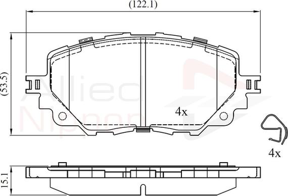 Comline ADB32447 - Kit pastiglie freno, Freno a disco autozon.pro