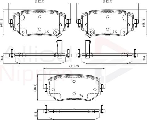 Comline ADB32458 - Kit pastiglie freno, Freno a disco autozon.pro