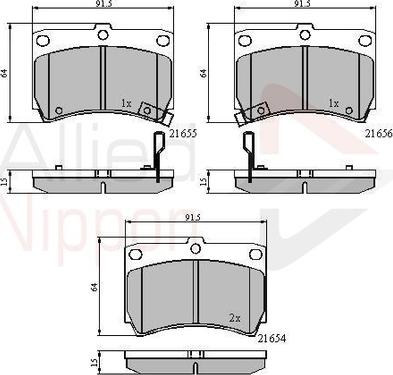 Comline ADB3245 - Kit pastiglie freno, Freno a disco autozon.pro