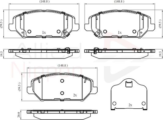 Comline ADB32409 - Kit pastiglie freno, Freno a disco autozon.pro