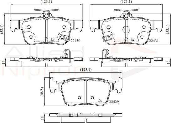 Comline ADB32407 - Kit pastiglie freno, Freno a disco autozon.pro