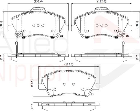 Comline ADB32419 - Kit pastiglie freno, Freno a disco autozon.pro