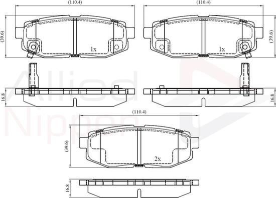 Comline ADB32488 - Kit pastiglie freno, Freno a disco autozon.pro