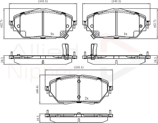 Comline ADB32438 - Kit pastiglie freno, Freno a disco autozon.pro