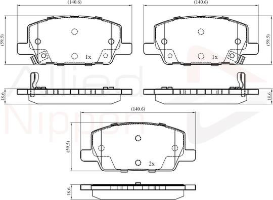 Comline ADB32437 - Kit pastiglie freno, Freno a disco autozon.pro