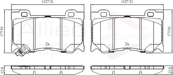 Comline ADB32428 - Kit pastiglie freno, Freno a disco autozon.pro