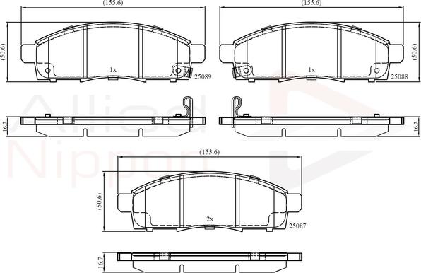 Comline ADB32427 - Kit pastiglie freno, Freno a disco autozon.pro