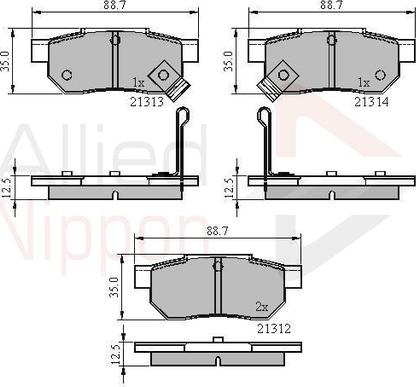 Comline ADB3242 - Kit pastiglie freno, Freno a disco autozon.pro