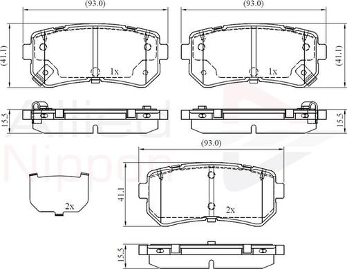 Comline ADB32530 - Kit pastiglie freno, Freno a disco autozon.pro