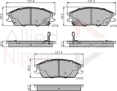 Comline ADB3253 - Kit pastiglie freno, Freno a disco autozon.pro