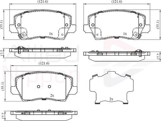 Comline ADB32526 - Kit pastiglie freno, Freno a disco autozon.pro