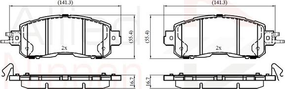 Comline ADB32573 - Kit pastiglie freno, Freno a disco autozon.pro