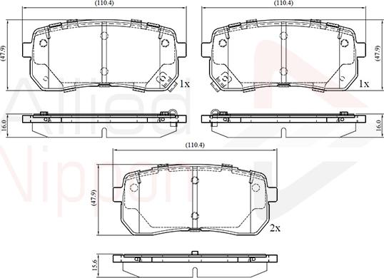 Comline ADB32693 - Kit pastiglie freno, Freno a disco autozon.pro