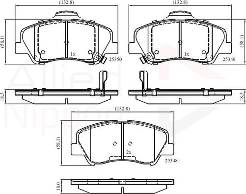 Comline ADB32040 - Kit pastiglie freno, Freno a disco autozon.pro