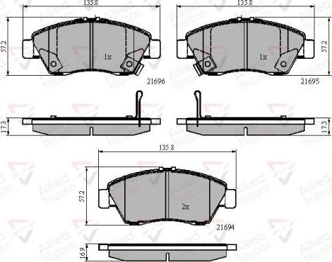 Comline ADB32009 - Kit pastiglie freno, Freno a disco autozon.pro