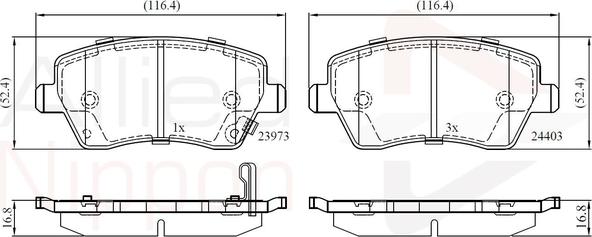 Comline ADB32008 - Kit pastiglie freno, Freno a disco autozon.pro