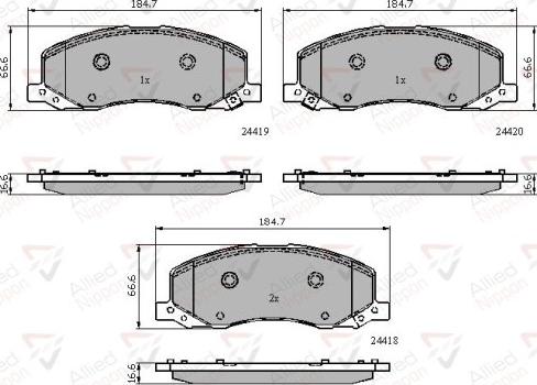 Comline ADB32003 - Kit pastiglie freno, Freno a disco autozon.pro