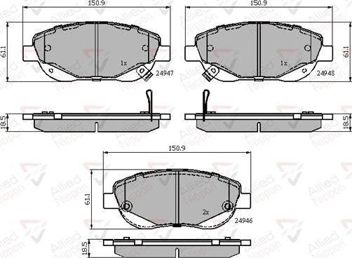 Comline ADB32035 - Kit pastiglie freno, Freno a disco autozon.pro