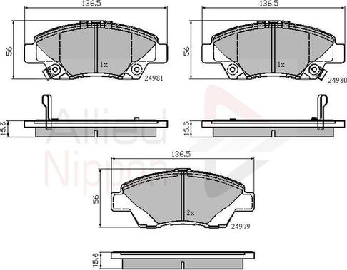 Comline ADB32036 - Kit pastiglie freno, Freno a disco autozon.pro