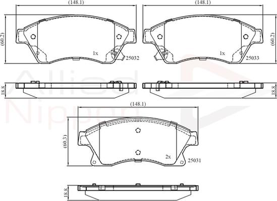 Comline ADB32038 - Kit pastiglie freno, Freno a disco autozon.pro