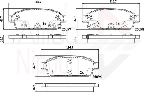 Comline ADB32024 - Kit pastiglie freno, Freno a disco autozon.pro