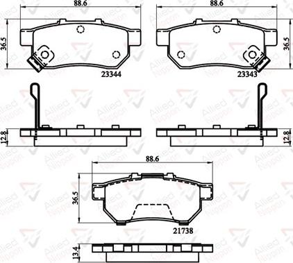 Comline ADB32146 - Kit pastiglie freno, Freno a disco autozon.pro