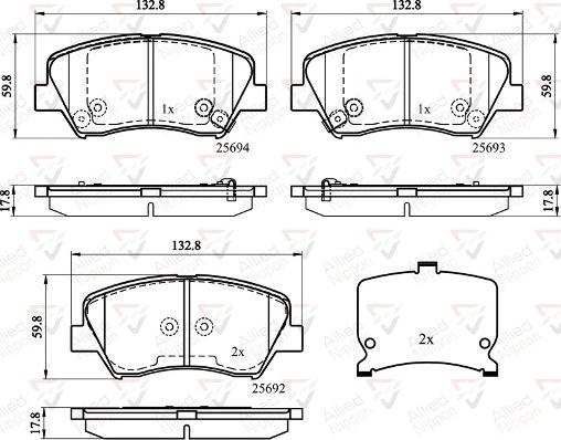 Comline ADB32152 - Kit pastiglie freno, Freno a disco autozon.pro