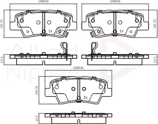 Comline ADB32161 - Kit pastiglie freno, Freno a disco autozon.pro