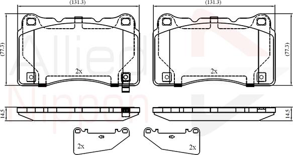 Comline ADB32859 - Kit pastiglie freno, Freno a disco autozon.pro