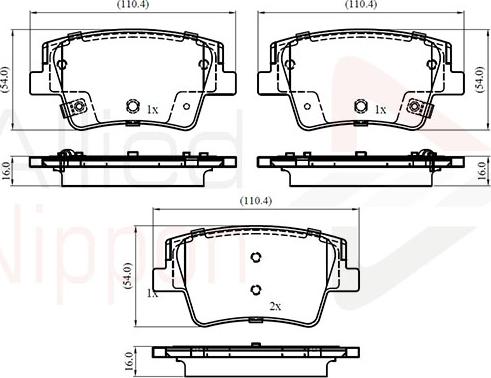 Comline ADB32858 - Kit pastiglie freno, Freno a disco autozon.pro