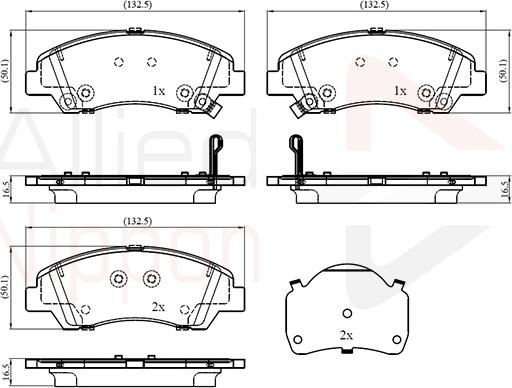 Comline ADB32866 - Kit pastiglie freno, Freno a disco autozon.pro