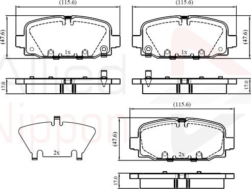 Comline ADB32860 - Kit pastiglie freno, Freno a disco autozon.pro