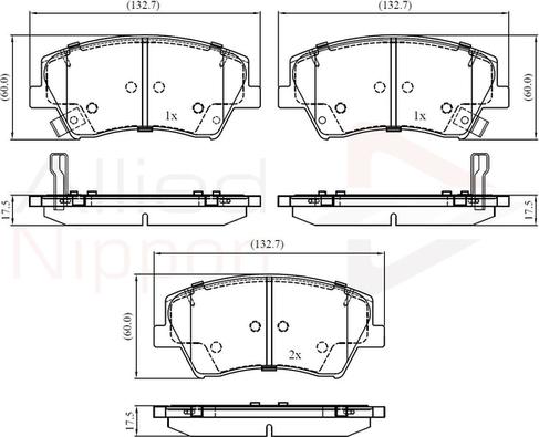 Comline ADB32343 - Kit pastiglie freno, Freno a disco autozon.pro