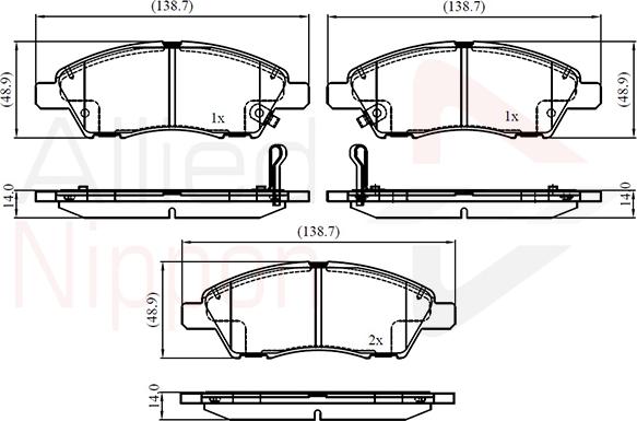 Comline ADB32359 - Kit pastiglie freno, Freno a disco autozon.pro