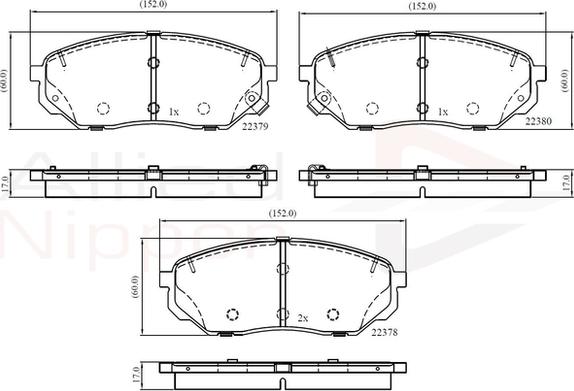 Comline ADB32353 - Kit pastiglie freno, Freno a disco autozon.pro