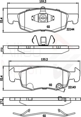 Comline ADB32301 - Kit pastiglie freno, Freno a disco autozon.pro