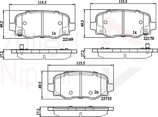 Comline ADB32303 - Kit pastiglie freno, Freno a disco autozon.pro