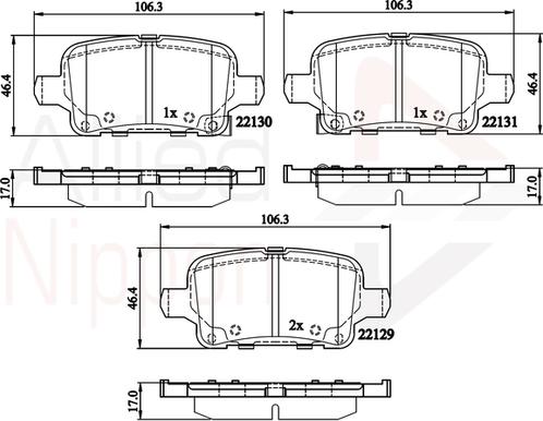 Comline ADB32307 - Kit pastiglie freno, Freno a disco autozon.pro