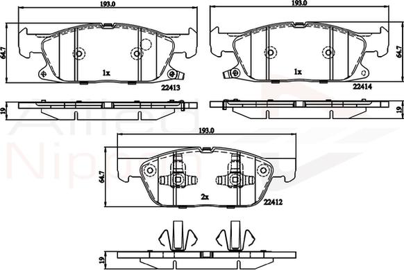 Comline ADB32310 - Kit pastiglie freno, Freno a disco autozon.pro