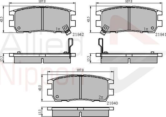 Comline ADB3233 - Kit pastiglie freno, Freno a disco autozon.pro