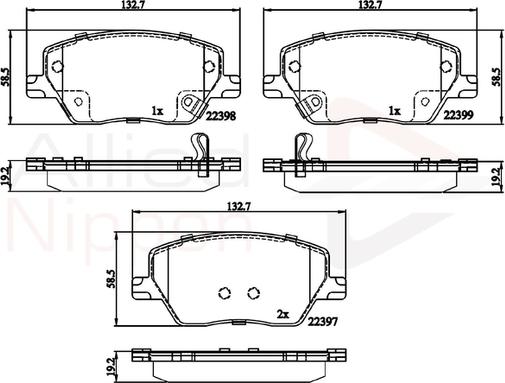 Comline ADB32324 - Kit pastiglie freno, Freno a disco autozon.pro