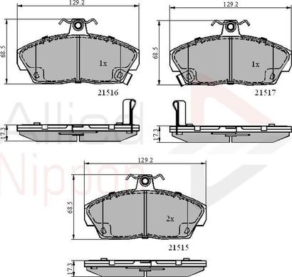 Comline ADB3232 - Kit pastiglie freno, Freno a disco autozon.pro